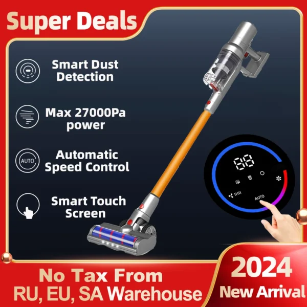 Wireless Handheld Vacuum Cleaner VC205,27000PA Suction,Smart Dust Sensor,Touch Screen,Portable Stick Cordless Vacuum for Home - Image 4