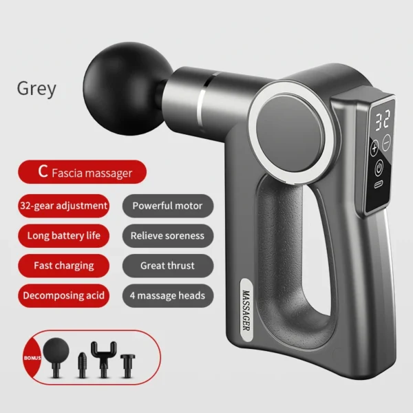 Square Massage Gun High Frequency Hot Compress Pulse Deep Tissue Body Vibrato Fascia Gun Sport Fitness Relax Muscle Massager - Image 5