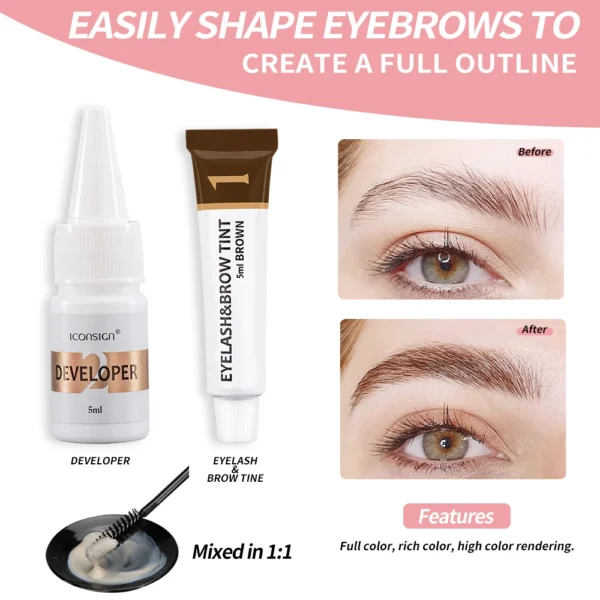 ICONSIGN Lash Lift and Tint Kit Professional Eyelash Lifting Tint Brow Lamination Dye Eye Makeup Tools - Image 8