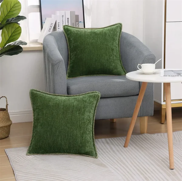 Olanly Chenille Cushion Cover 45x45 Pillow Cover 40x40cm Sofa Decorative Throw Pillow Case Soft Luxury For Living Room Decor﻿ - Image 15