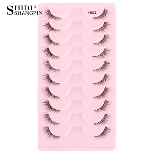 SHIDISHANGPIN 5/10Pairs False Lashes Cat Eye Eyelashes Eyelash Extension 3D Mink Half Lashes Natural Makeup faux Cils maquiagem - Image 33