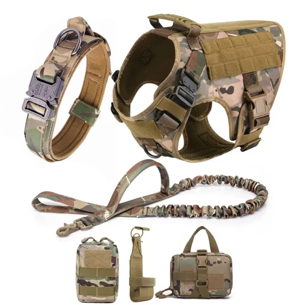 Large Dog Harness And Leash Set Pet German Shepherd Malinois Training Walking Vest Dog Harness And Collar For Medium Large Dogs - Image 5