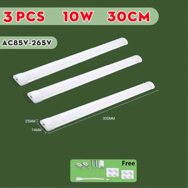 LED Kitchen Cabinet Lamps 220V 110V Led Lights Strip Lighting Fixture 10W 20W 30/50CM For Bedroom Closet Kitchen Lamp Tube Bar - Image 11