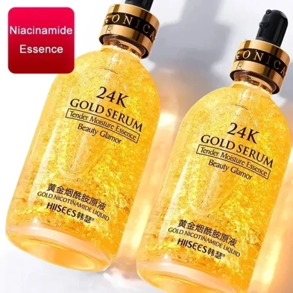 24k Gold Face Serum Brightening Skin Care Products Hyaluronic Acid Niacinamide Facial Nourish Smooth Care Beauty Health - Image 3