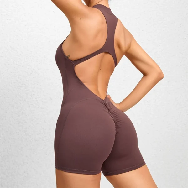 Short Sports Jumpsuit Sleeveless Gym Set Women Yoga Clothes Rompers Workout One-piece Suit Female Outdoor Recreation Bodysuits - Image 6