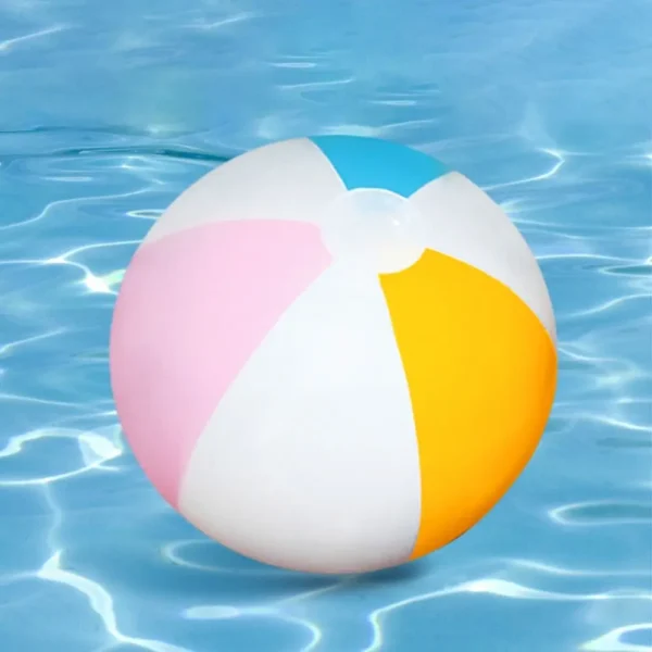 PVC Inflatable Beach Ball Swimming Pool Toy 40cm Big Rainbow Beach Ball 30cm Colourful Inflatable Pool Ball Kids - Image 3