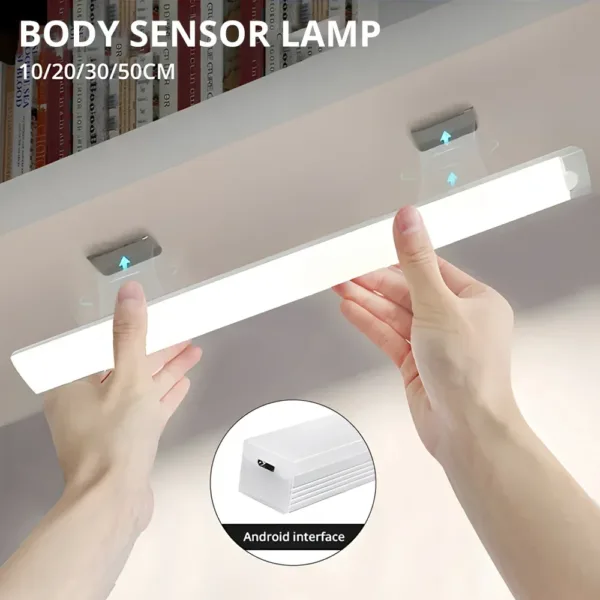 Motion Sensor Night Lights Wireless LED Lamp USB Rechargeable Magnetic For Wardrobe Room Closet Kitchen Aisle Tube Detector Bulb - Image 7