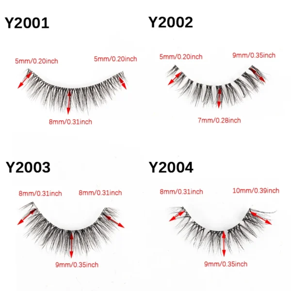 SHIDISHANGPIN 5/10Pairs False Lashes Cat Eye Eyelashes Eyelash Extension 3D Mink Half Lashes Natural Makeup faux Cils maquiagem - Image 9
