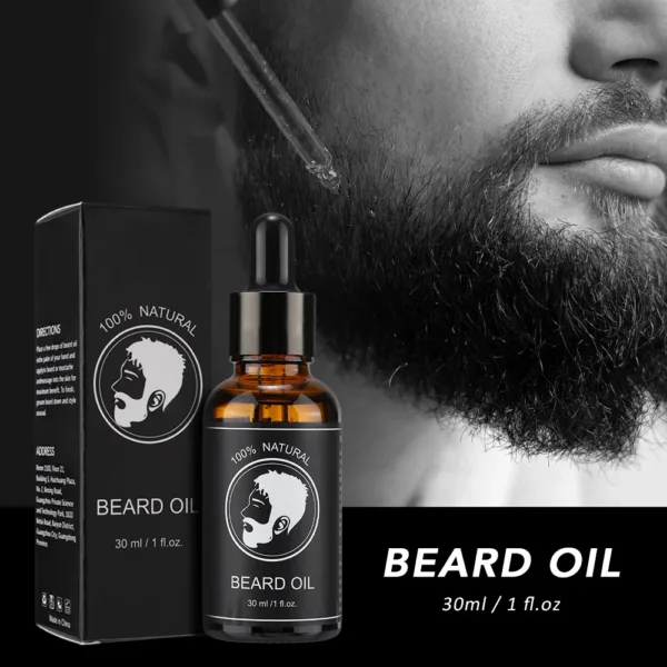 New Facial Hair Beard Growth Oil For Men Thicken Soft Smooth Nourish Beard Oil Natural Mustache Growing Essential Oil Beard Care - Image 6