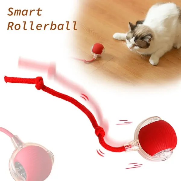 Interactive Cat Rolling Ball Super Drive Cat Rolling Balls With Bird Chirping Motion Activated Sensor Pet Kitten Teaser Game Toy - Image 8