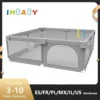 IMBABY Baby Playpens Light Gray Corralito for Baby Playground with Pull Ring Child Safety Barrier Fence Ball Box Game Playpen - Image 11