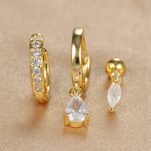 Zirconia Water Drop Earrings - Image 2