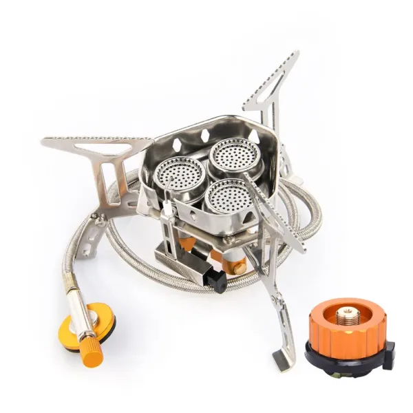 Camping Tourist Burner Big Power Gas Stove Cookware Portable Furnace Picnic Barbecue Tourism Supplies Outdoor Recreation - Image 2