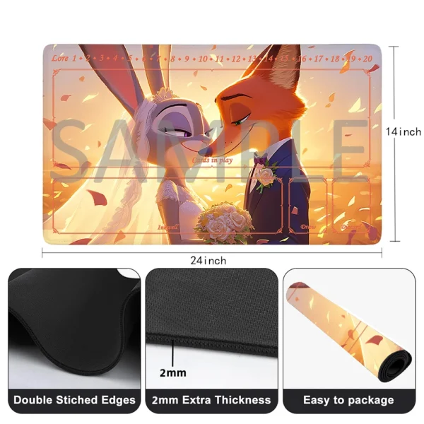 Lorcana Playmat Free Storage Bag Size 24X14IN Trading Card Game Protective Mats Scratch-Resistant Durable Mouse Pad 14 - Image 7