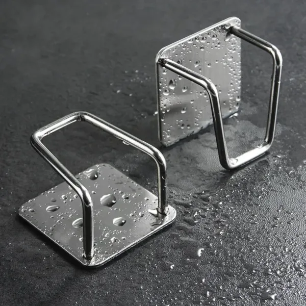 Kitchen Organizer Sponge Holder Soap Drying Rack Self Adhesive Sink Drain Racks Stainless Steel Sink Wall Storage Racks Hooks - Image 11