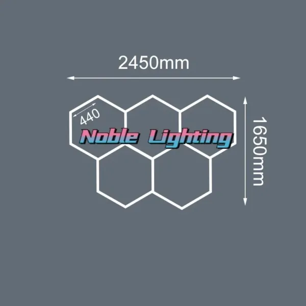 1-5PCS Honeycomb Led Light Garage Light Hexagon Led Lamp Led Tube Ceiling Lighting for Auto Car Body Repair Workshop Customized - Image 6