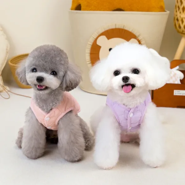Winter Dog Cat Jacket Vest Warm Pet Cotton Clothes for Small Medium Dogs Puppy York Coat Maltese Poodle French Bulldog Costumes - Image 3