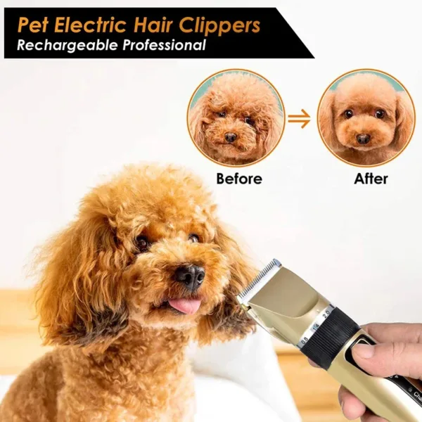 Dog Professional Hair Clipper Electrical Grooming Trimmer for Pets USB Rechargeable Shaver Low Decibel Animals Haircut Machine - Image 5