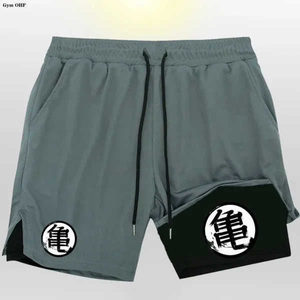 Z Goku Anime Sweatpants Shorts Men Gym Running Shorts Men Quick Dry Sport Outdoor Training Summer 2 In 1 Men Short Pants - Image 2