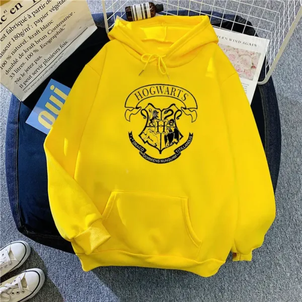 Fashion y2k Hogwarts Printed Hoodies Women Sweatshirt Autumn Winter Long Sleeves Plus Velvet Casual Loose Fleece Tops Oversized - Image 7