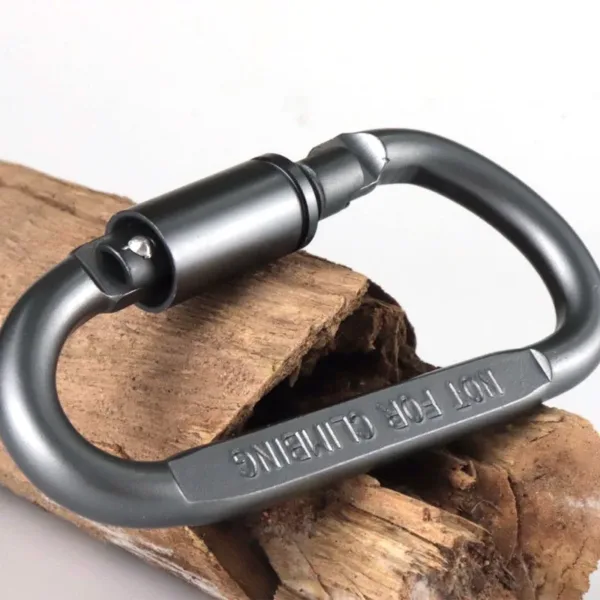 Survival D-ring Locking Carabiner Clip Set Screw Lock Hanging Hook Buckle Karabiner Camping Climbing Equipment - Image 6