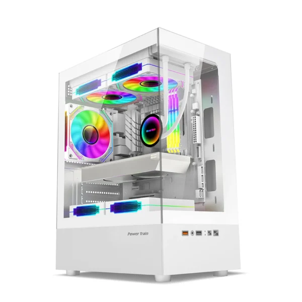 Power Train Illusionary Realm Desktop Computer Case Seaview Room Side Transparent M-ATX/ITX Chassis Support 240 Water Cooler - Image 7