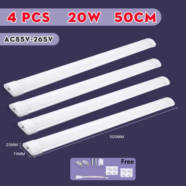 LED Kitchen Cabinet Lamps 220V 110V Led Lights Strip Lighting Fixture 10W 20W 30/50CM For Bedroom Closet Kitchen Lamp Tube Bar - Image 13