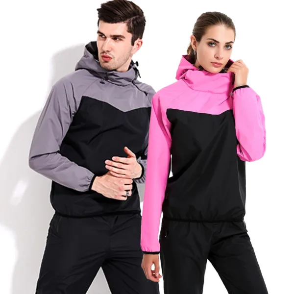 UETEEY Sauna Suit Gym Set Men Full Body Sweating Sportswear Women Boxing Running Training Fitness Weight Loss Unisex Tracksuit - Image 6