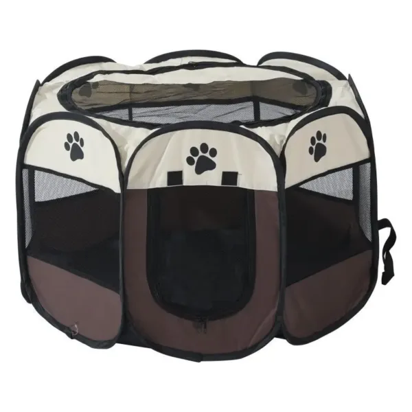 Pet Octagonal Crate Cat Crate Dog Crate Folding Maternity Crate Canine Crate Easy Operation Enclosure Outdoor Camping Pet Tent - Image 9