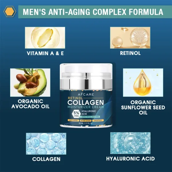 Instant Retinol Lifting Firming Cream Collagen Wrinkle Remover Face Cream For Men Moisturizer Whitening Brighten Skin Products - Image 7