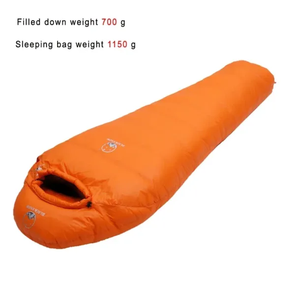 Very Warm White Goose Down Filled Adult Mummy Style Sleeping Bag Fit for Winter Thermal 4 Kinds of Thickness Camping Travel - Image 17