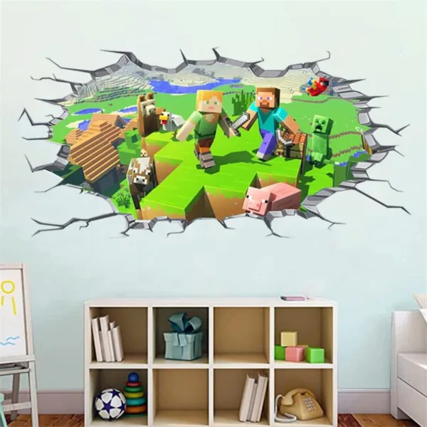 Cartoon Games Wall Stickers For Kids Room Home Bedroom PVC Decor Cartoon Movie Mural Art Decals Gifts for children - Image 10