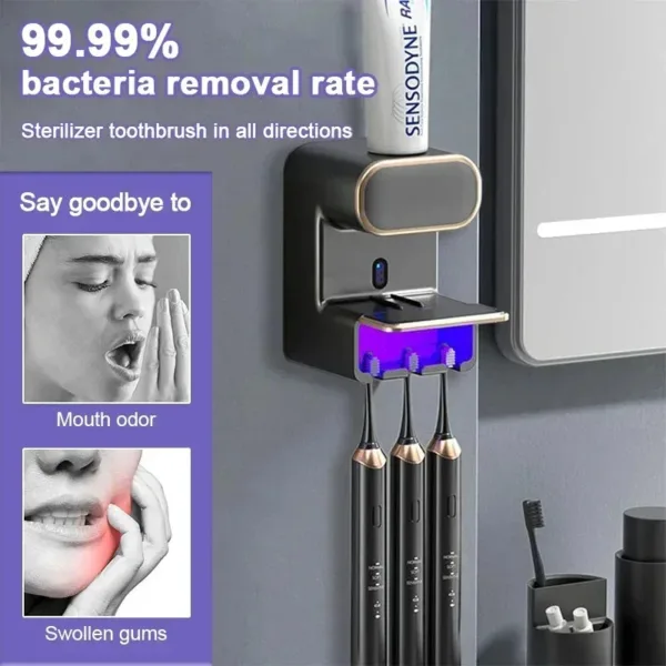 3 Mode Smart Automatic Sensor Toothpaste Dispenser Slots Wall Mounted Electric Toothpaste Squeezer For Bathroom Accessories - Image 2