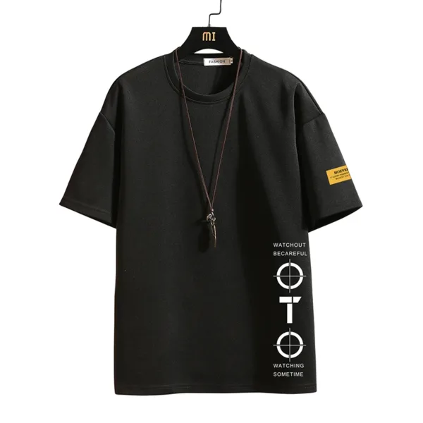 Short Sleeve T Shirt Men'S For 2024 Summer Print Black White Tshirt Top Tees Brand Fashion Clothes Plus Size M-5XL O NECK - Image 4
