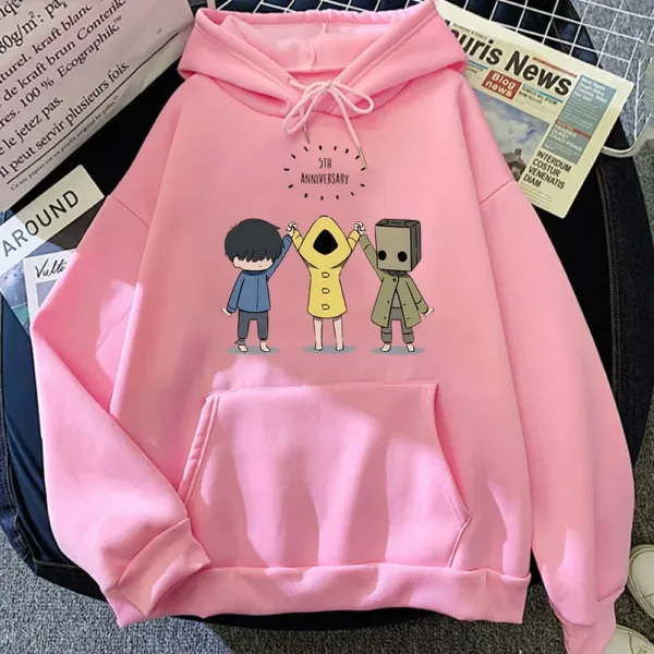 Little Nightmares Fleece Anime Hoodies Aesthetic Manga Sweatshirts Graphic Men/women Clothes Harajuku Pocket Streetwear Printed - Image 7