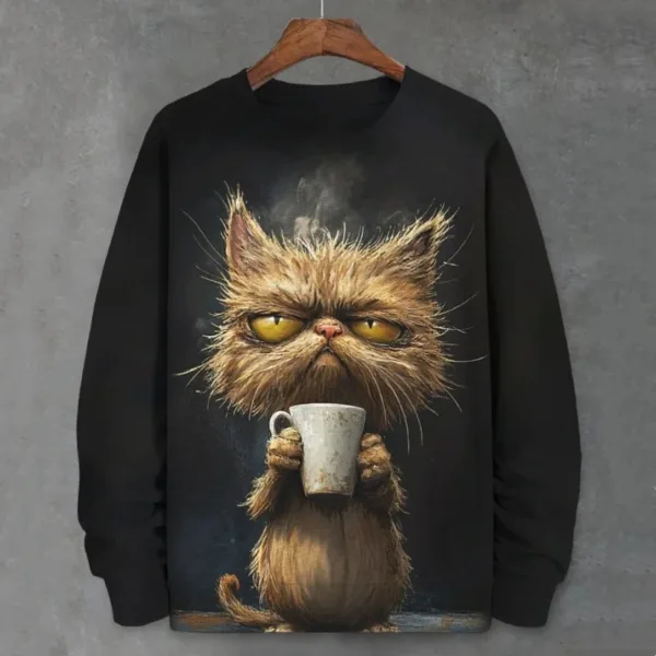 Teacup Cat 3d Print Woman Clothing Funny Women Hoodie Fashions Long Sleeve Pullover Tops Oversized Hoodies For Autumn/Winter - Image 6