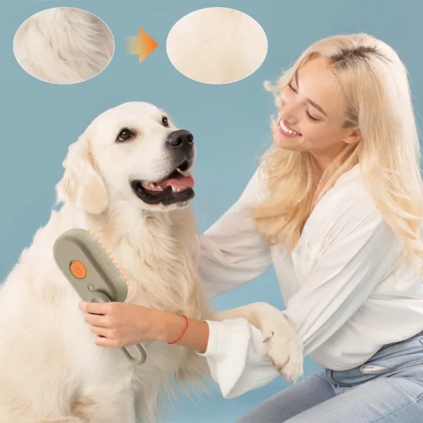 3in1 Water Dog Brush Electric Spray Pet Steam Brush Soft Silicone Hair Removal Water Brush Dog Grooming Supplies Pet Accessories - Image 5