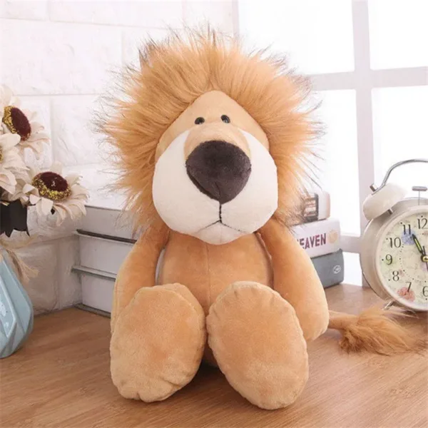 25CM Kawaii Jungle Animal Plush Toys Forest Animal Plush Dog Zebra Elephant Lion Fox Giraffe Children's Toys Doll Birthday Gift - Image 5