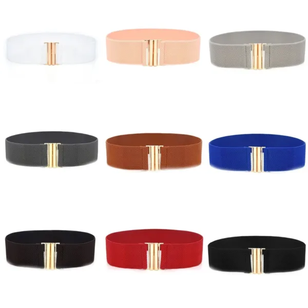 Women's Wide Elastic Waist Belt - Image 3