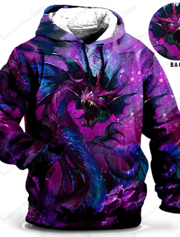 Animal Dragon 3d Print Graphic Hoodies Men Fashion Oversized Hoodies Boy Coat Women Sweats Moletom Mens Clothes Winter Tracksuit - Image 9