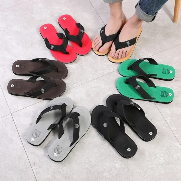 Men Flip Flops High Quality Brand Men's Slippers Hot Sale Beach Sandals Non-slip Fashion Hombre Casual House Slippers - Image 10