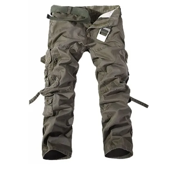 Tactical pants men‘s Multi-pocket washed overalls men loose cotton pants male cargo pants for male casual trousers - Image 8