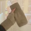 Mink Fleece Fingerless Gloves - Image 3