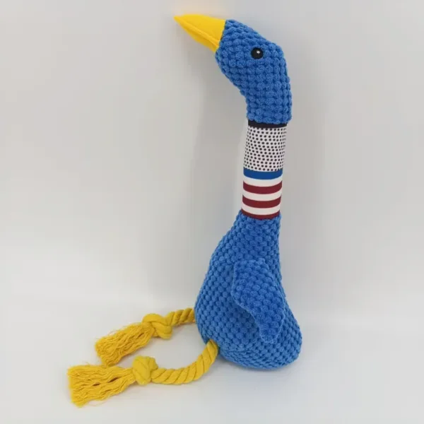 New Pet Dog Plush Sound Toy White Geese Coarse Grain Velvet Bite Resistant Long Necked Duck Toy Supplies Interactive Dog Toys - Image 7