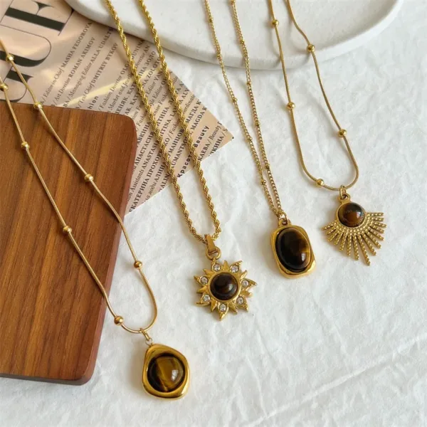 Natural Stone Pendant Necklace - Image 12