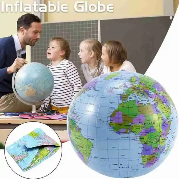 90CM Inflatable Earth World Geography Globe Map Balloon Toy Beach Ball Early Educational Supplies Kids Learning Outdoor Toys - Image 5