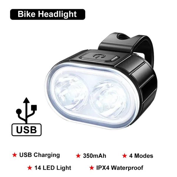 BUCKLOS Bike Lighting Front and Rear Lights Bicycle Lamp Led Cycling Light Bike Flashlight for Bicycle Front Taillight Lantern - Image 3