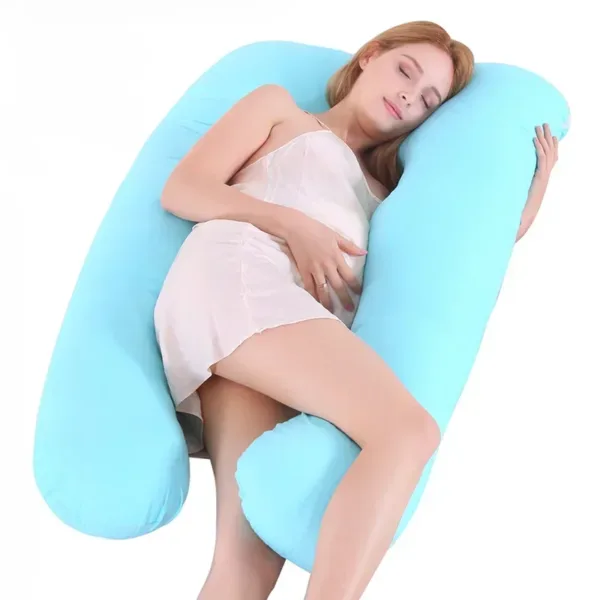 U-shaped Pregnancy Pillow Pure Cotton Lumbar Support Backrest Pillow Cushion for Pregnant Women Multi-function Full Body Pillow - Image 7