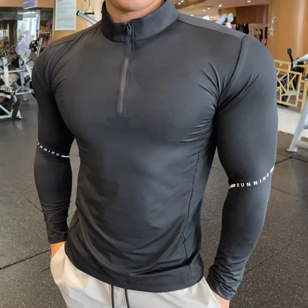 Fitness Trainer Compression Sports T-shirt for Gym Running Exercise Bodybuilding Elastic Long Sleeves Sweatshirt Plus Size Tops - Image 10