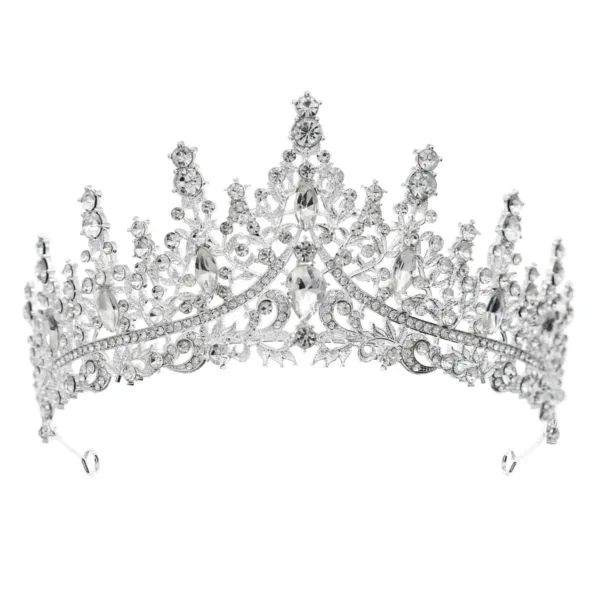 Silver Bridal Tiara Crown - Image 5